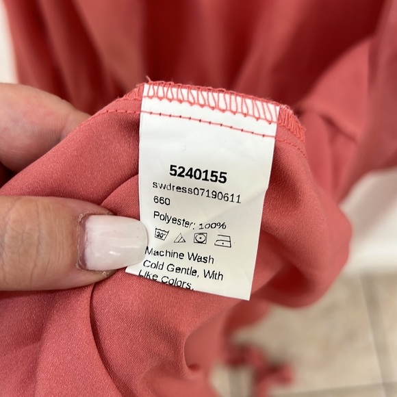 NEW Pink Wrap Front Dress - Picture 12 of 13